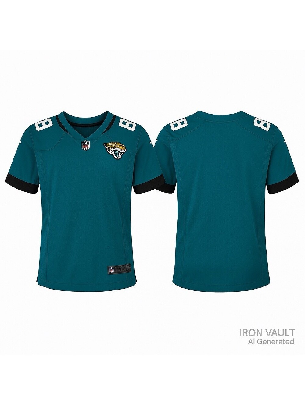 Jacksonville Jaguars Womens Small Teal Nike On Field Jersey NWT Blank Nameplate